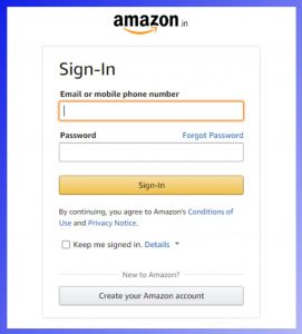 Amazon Create Account
