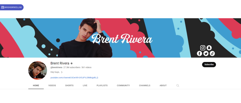 Brent Rivera Youtube & Career